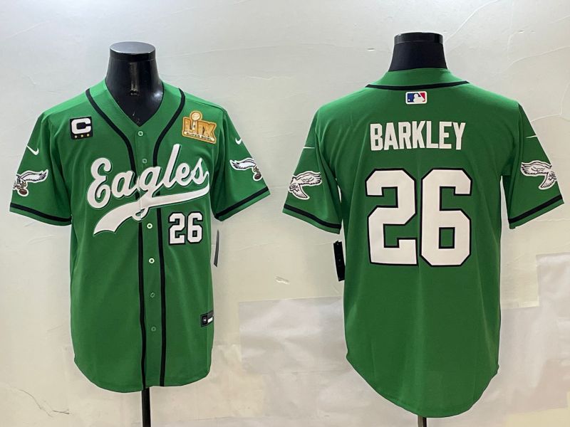 Men Philadelphia Eagles #26 Barkley Green three generations Jointly Name 2025 Nike Limited NFL Jersey style 4->philadelphia eagles->NFL Jersey